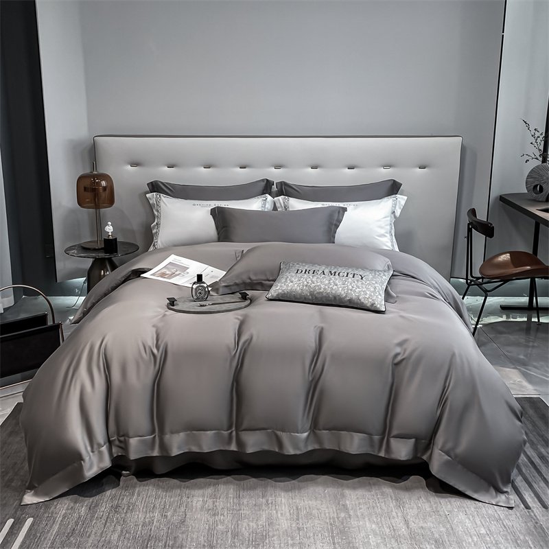 Oasis Solid color printed color cool soft hand feeling 100% Bamboo sheet & pillowcase bed sheet set