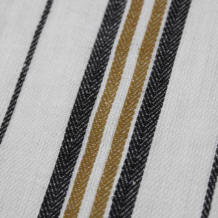 Accept Customization 55%linen 45%cotton Blend Linen Rib Fabric for Clothing Yarn Dyed Striped Dobby Fabric