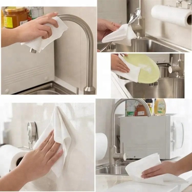 100% Bamboo Fiber Washable Rags Kitchen Towels for Cleaning Bamboo Fiber Dishcloth