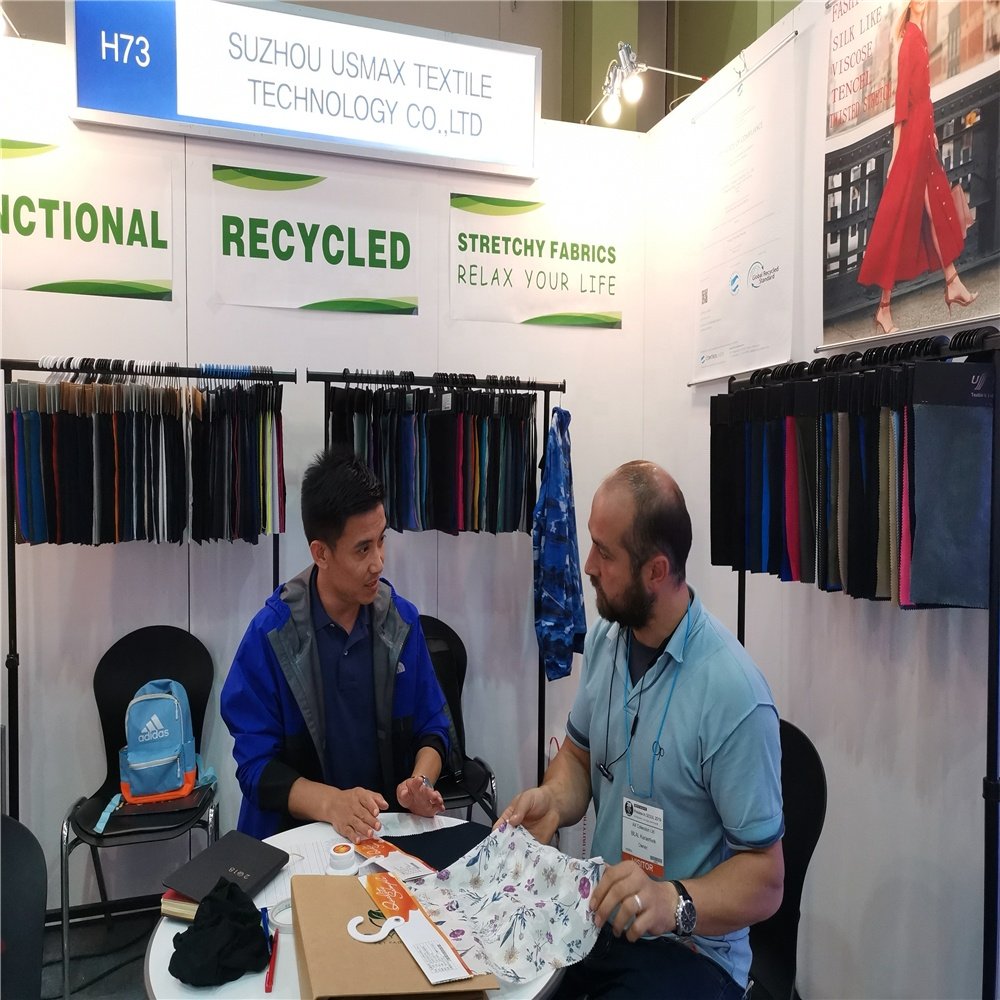 50d*50d polyester stretch membrane tricot three layers laminated outdoor fabric