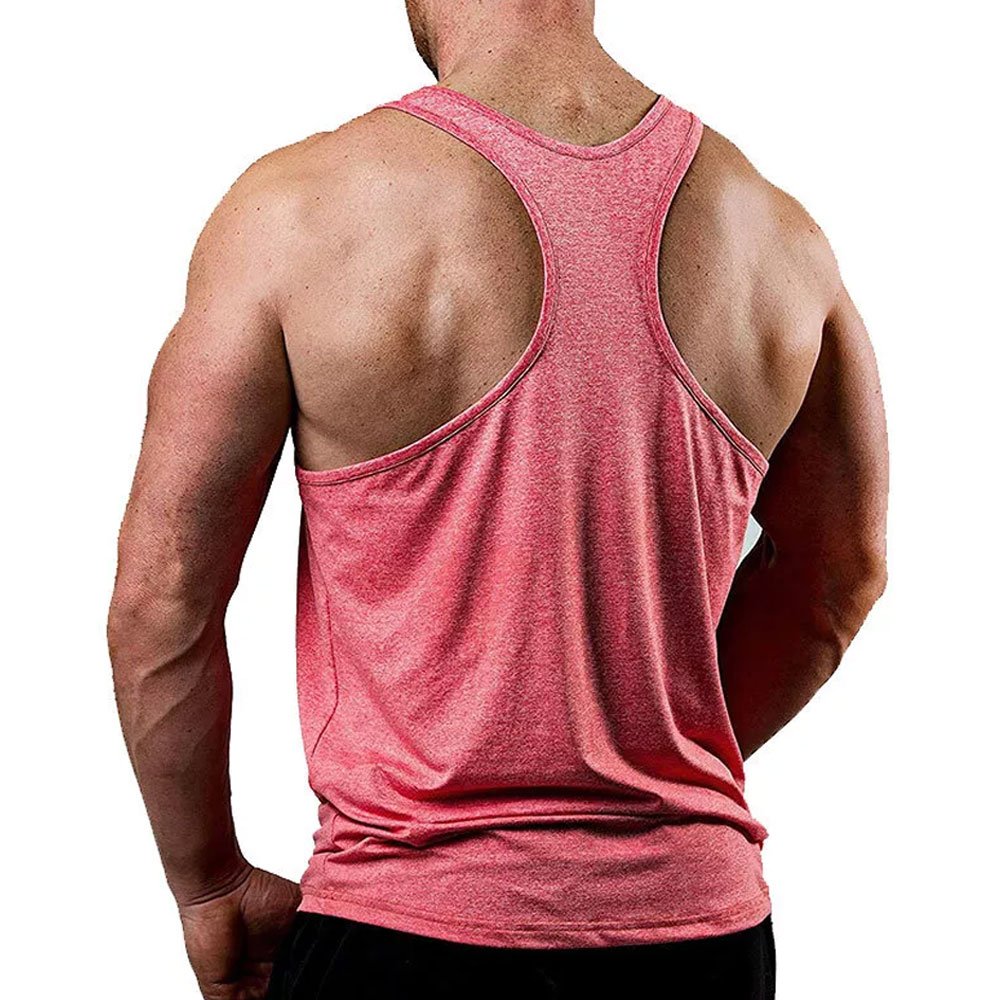 Men's Fitness Custom Logo Quick Dry Bamboo Athletic Muscle Bodybuilding Activewear Seamless Back Gym Tank Tops Men