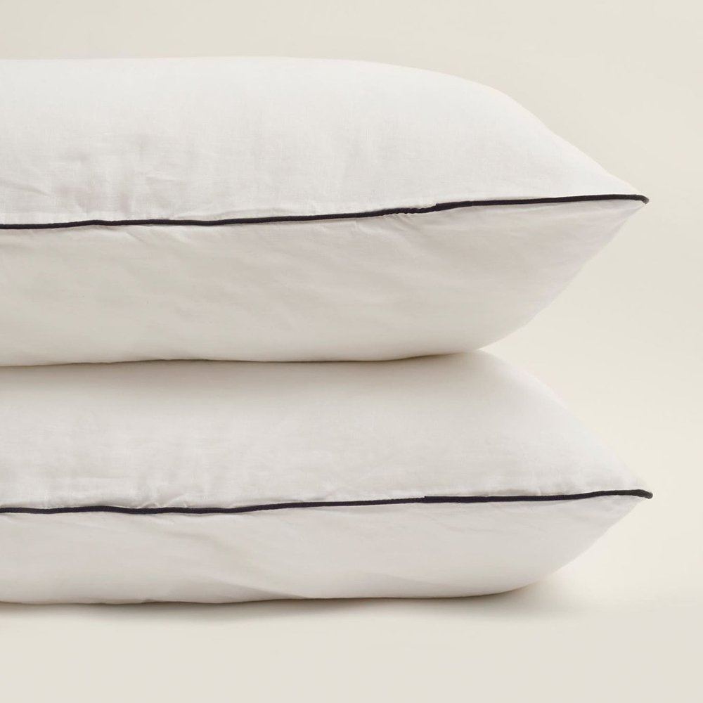 Skin friendly Pure Linen Pillowcase with Embroidery monogram Envelope pillow sage green Wedding cotton linen Cushion rolled edge