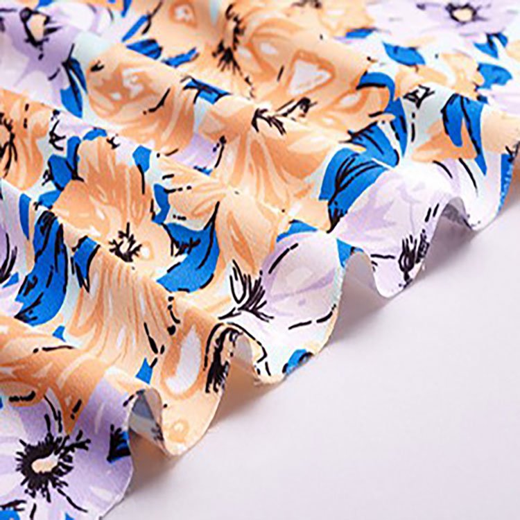Chiffon fabric digital customized design 100%polyester fabric