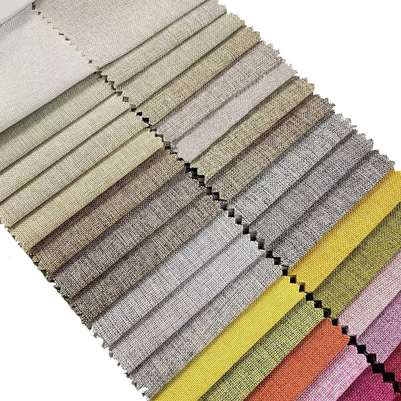 Chinese upholstery fabric cost-effective 100%polyester linen sofa fabric
