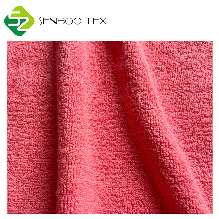 100% Cotton 370gsm Heavyweight Terry Towelling Fabric Breathable Bath Towels Material