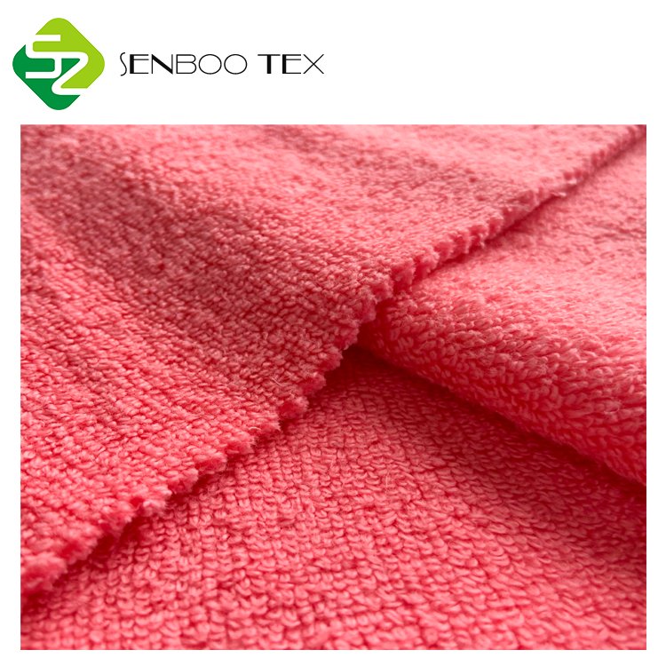 100% Cotton 370gsm Heavyweight Terry Towelling Fabric Breathable Bath Towels Material
