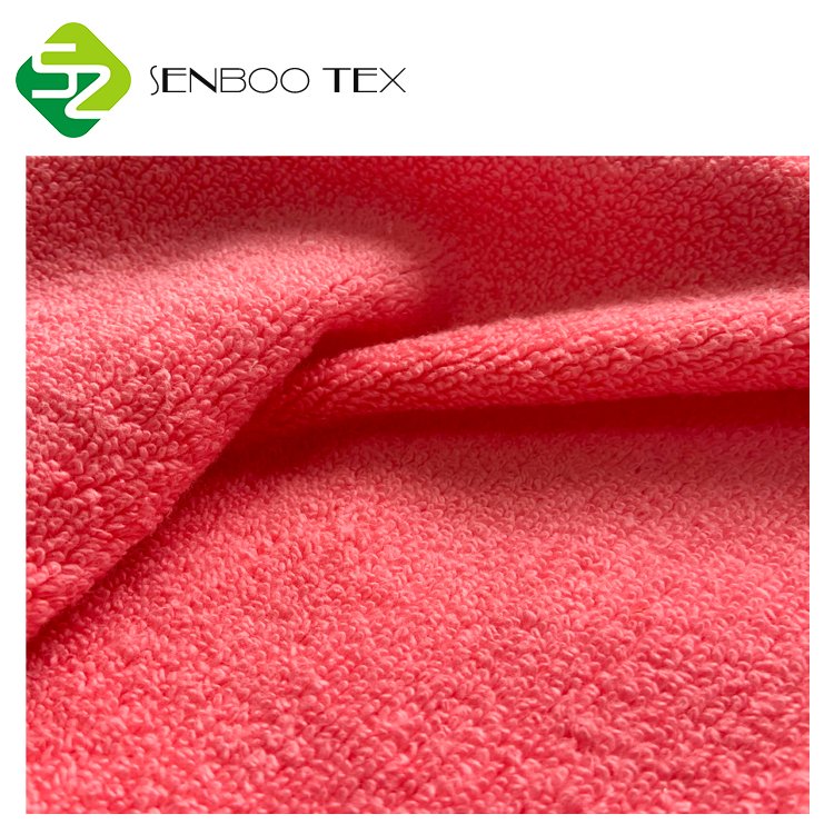 100% Cotton 370gsm Heavyweight Terry Towelling Fabric Breathable Bath Towels Material