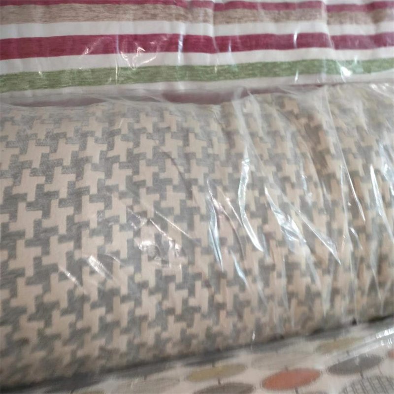 Factory directly provide colorful plain polyester linen fabric for sofa home textiles