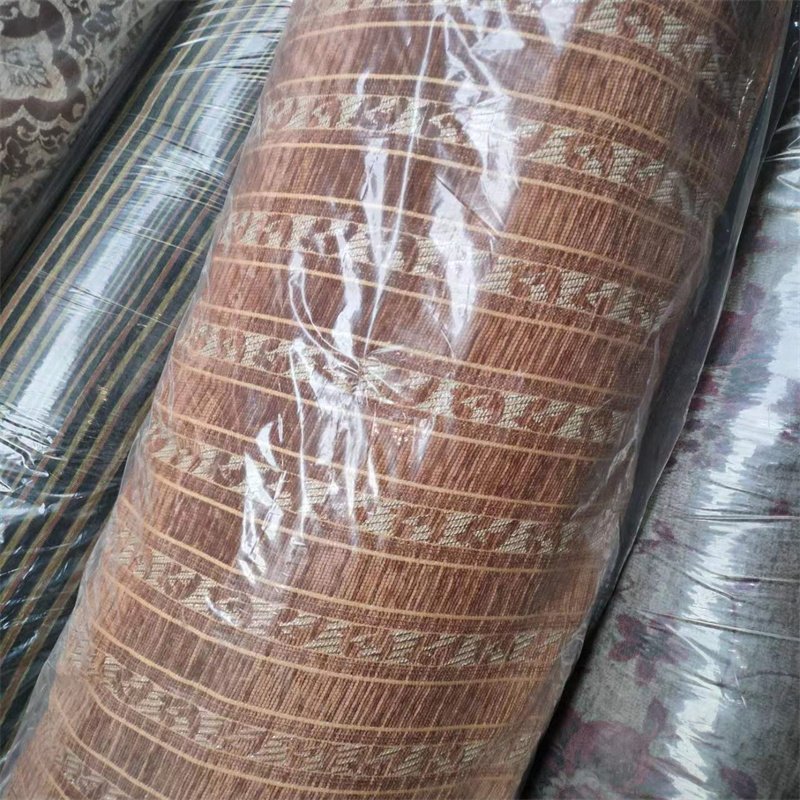 Factory directly provide colorful plain polyester linen fabric for sofa home textiles