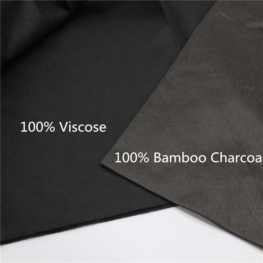 100% Viscose Charcoal Bamboo fiber Nonwoven Spunlace Fabric