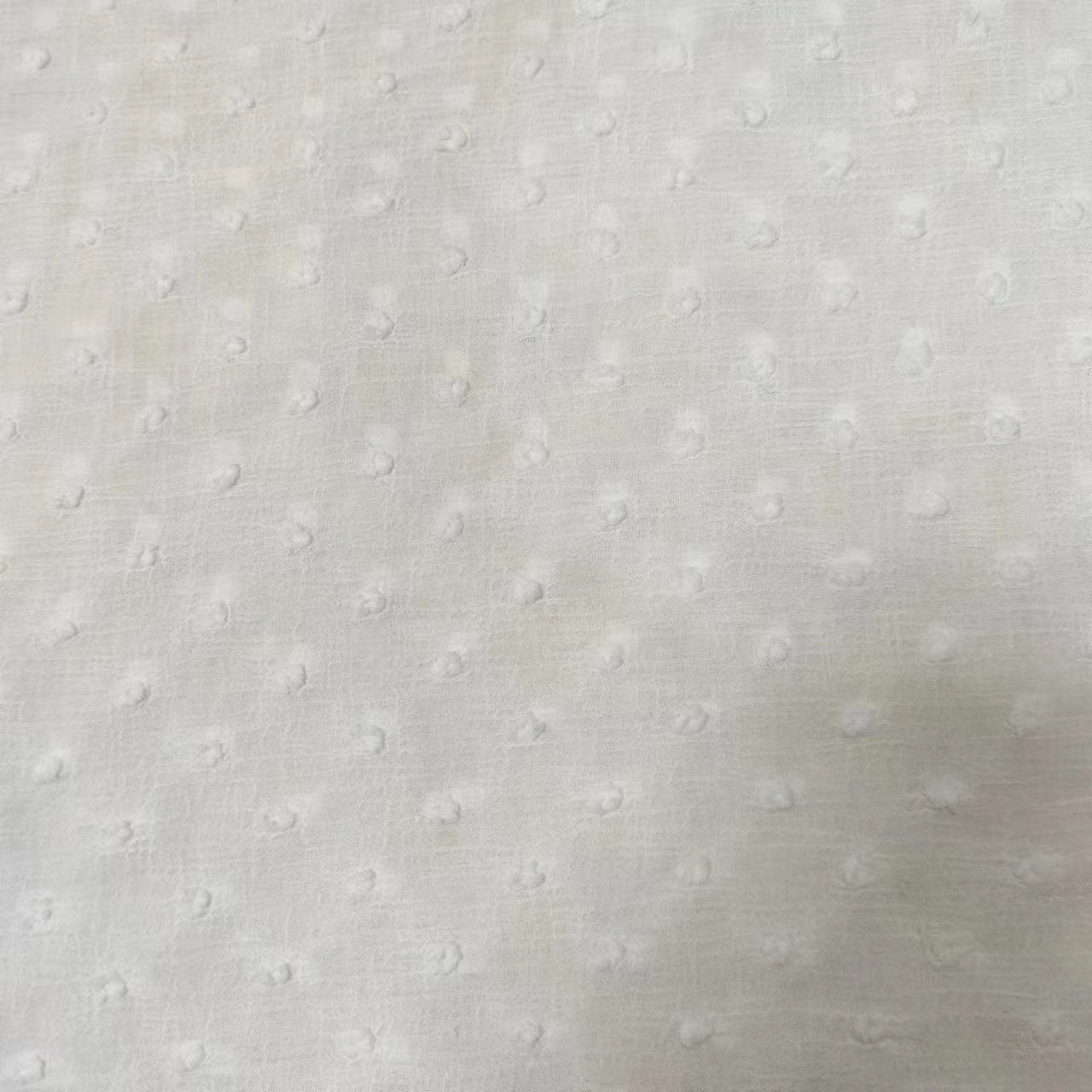 100% Polyester Pleated Woven Crumple Fabric Women Custom White Plain Bubble Square Chiffon Fabric for Clothing Dresses by Meters