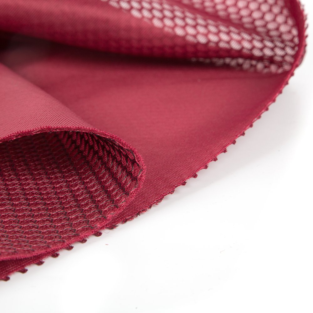 Recycled Two-color hexagonal hand sandwich mesh 100 polyester air mesh fabric for chair cushion medical mat mattress cover