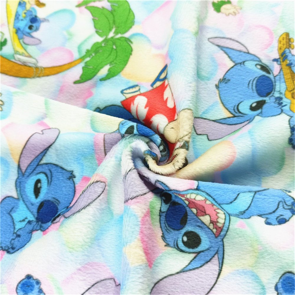 No Moq Digital Printed Cartoon Fabric 100% Polyester Plush Minky Fabric Custom Printed Fabric
