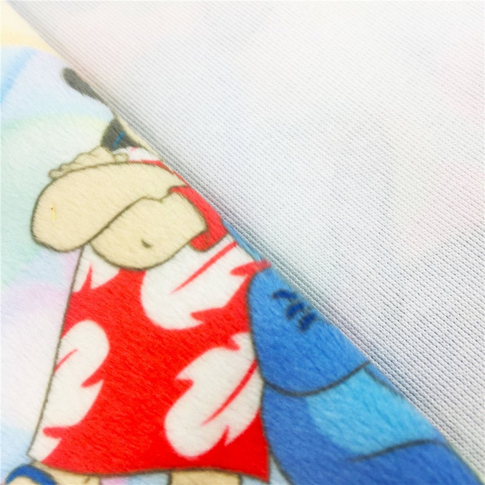 No Moq Digital Printed Cartoon Fabric 100% Polyester Plush Minky Fabric Custom Printed Fabric
