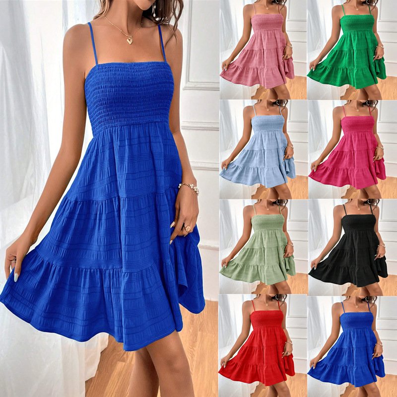 wholesale sales A-line skirt modest summer linen dresses summer dress for women elegant plus size women's dresses summer