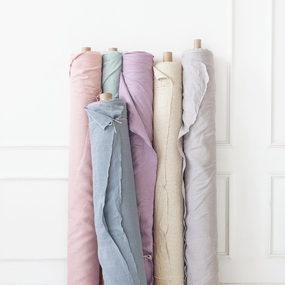Factory hot custom sustainable 100% linen washed soft fabric home goods fabric summer shirt