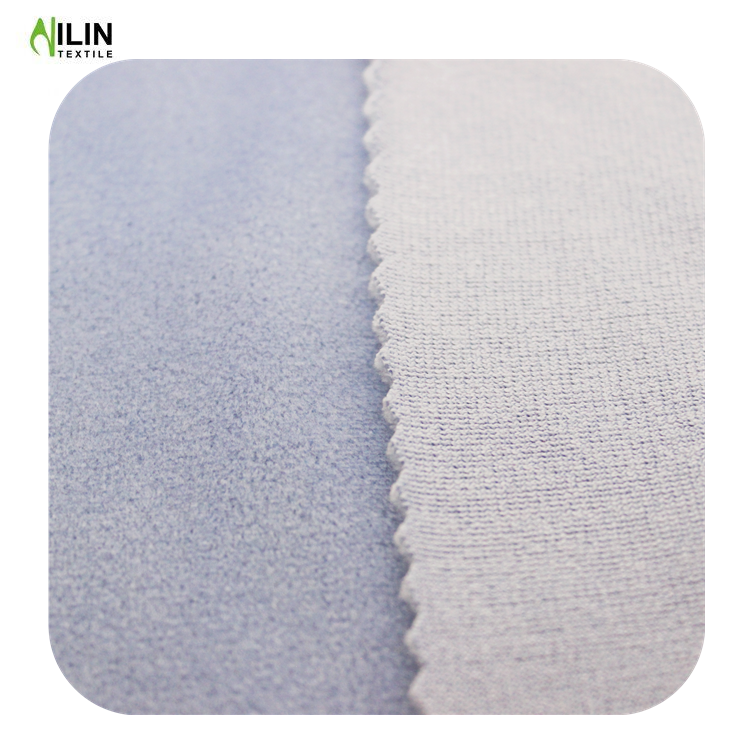 95 polyester 5 spandex super soft elastic minky plain fleece fabric