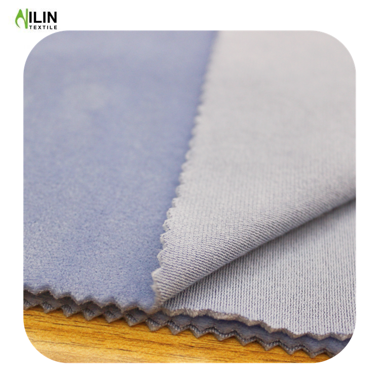 95 polyester 5 spandex super soft elastic minky plain fleece fabric