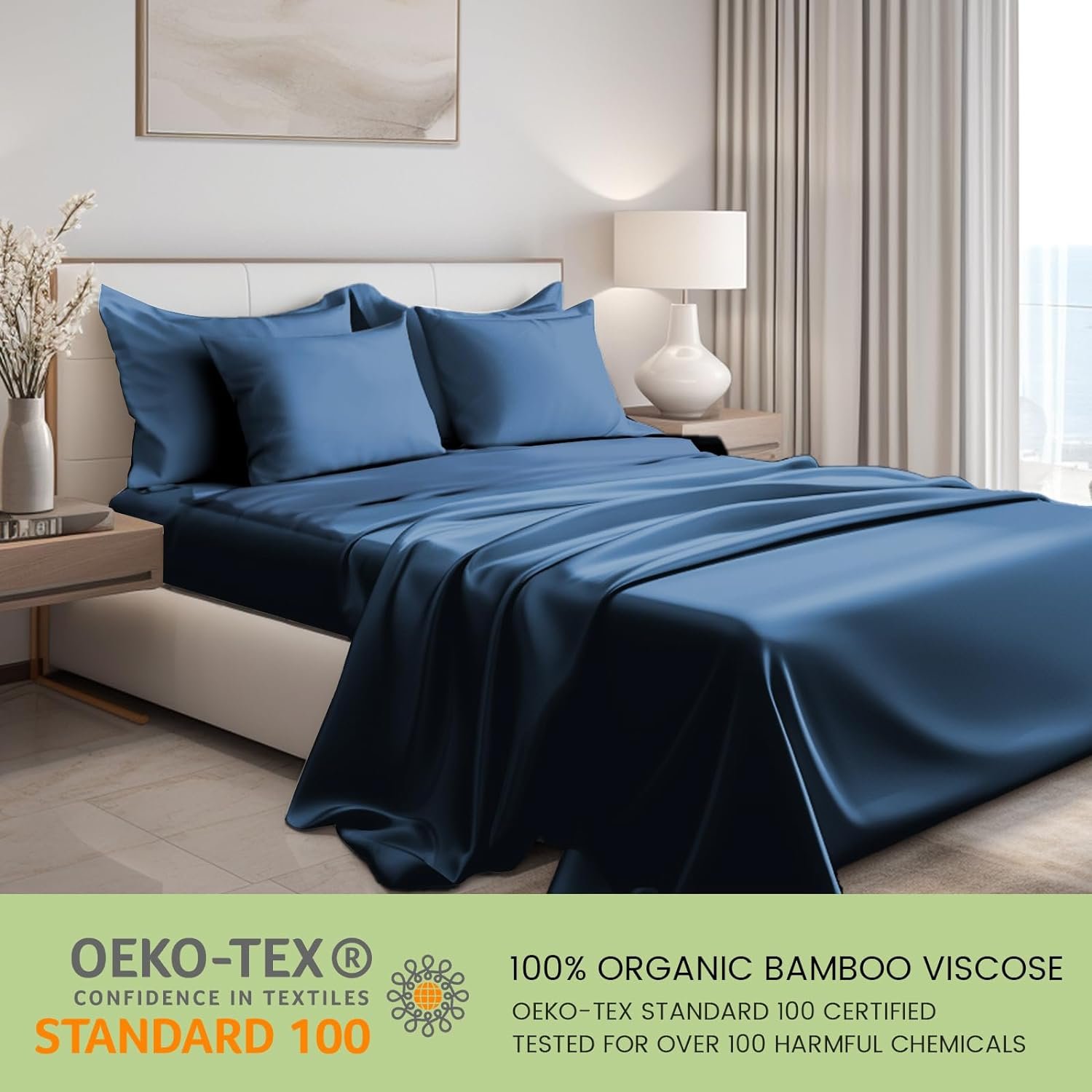 Cloudland Bamboo Hotel Collections Bed Sheets Set Organic Bamboo Sheets Queen Size Bed Sheets 4 Piece Set