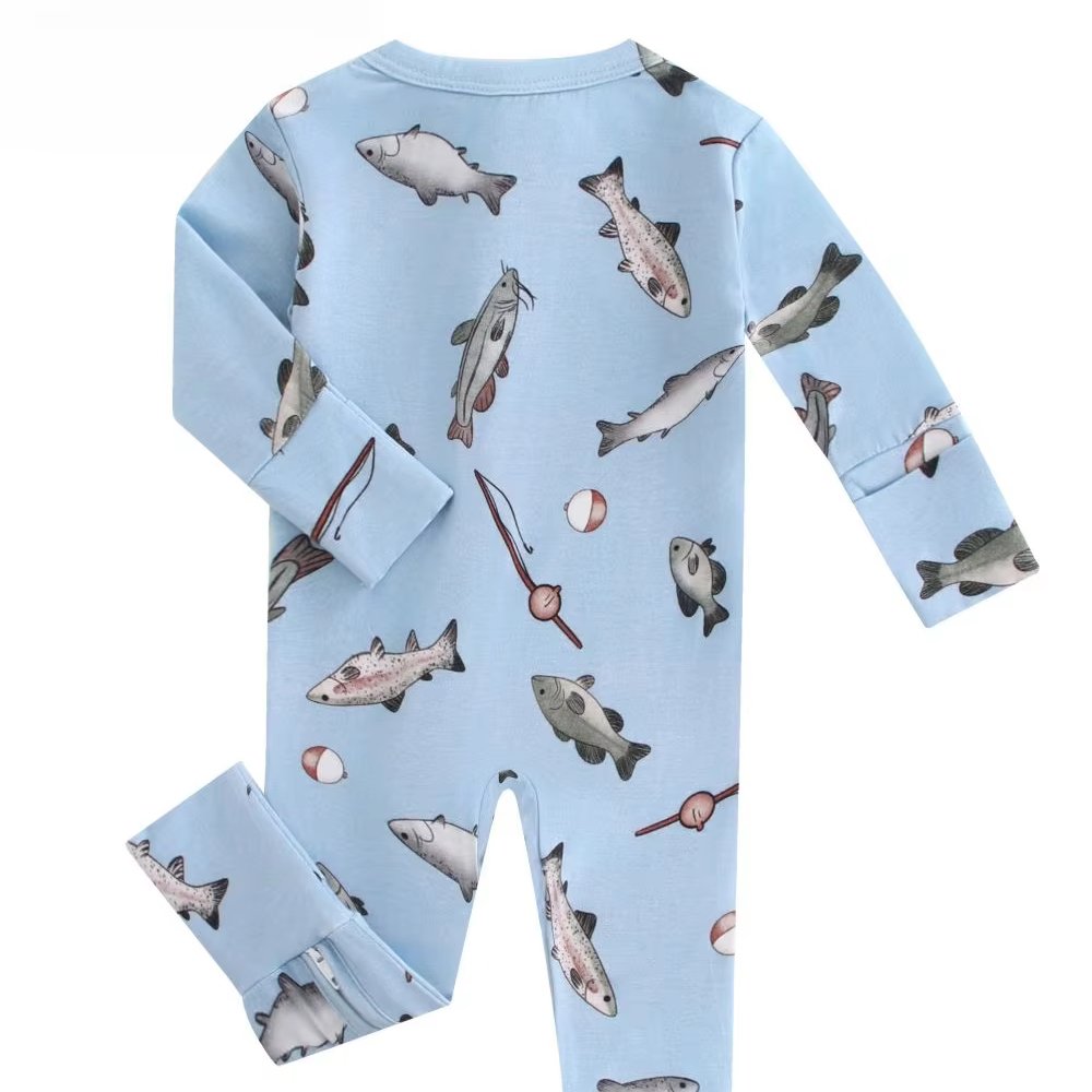New Style Lower Price Soft-Knit Anti-Pilling Fabric Moisture-Control Kid Gentle Sleepwear Breathable Zippy Romper