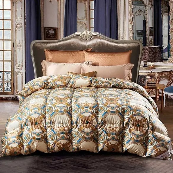 100% Cotton High Quality Bamboo Fabric Bed Comforter Luxury Printed Sheets Duvet Cover Bedding Set