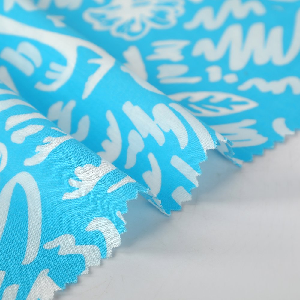 Hot Sale Wholesale breathable Fabric in New Blue Ground Design Print have 100% Cotton with Smooth Hand Feeling
