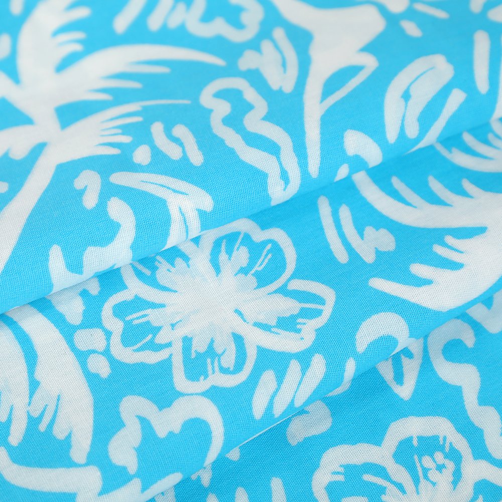 Hot Sale Wholesale breathable Fabric in New Blue Ground Design Print have 100% Cotton with Smooth Hand Feeling