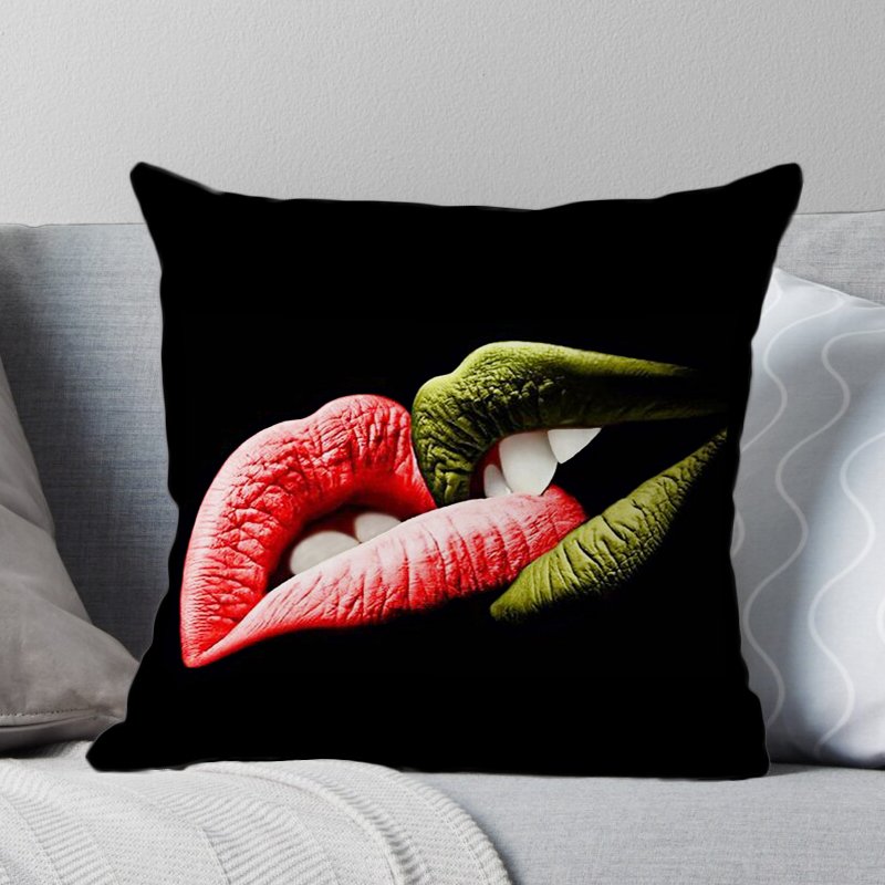 Custom Kiss Pattern Car Sofa Home Car Decorative Super Soft Polyester Fabric Cushion Cover
