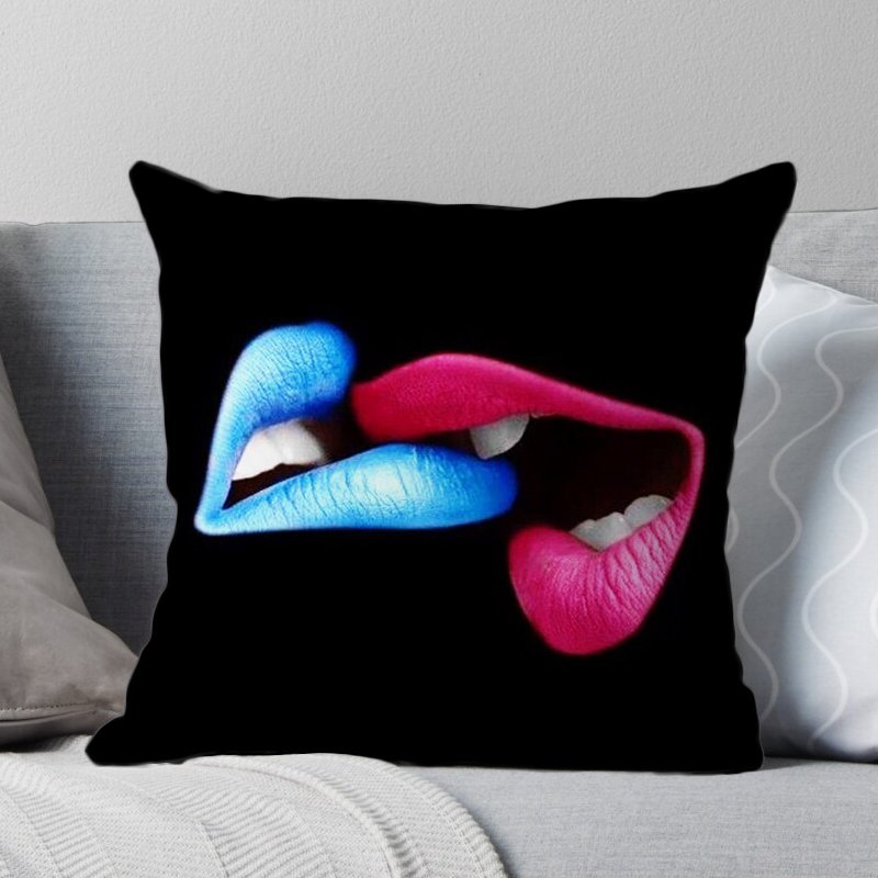 Custom Kiss Pattern Car Sofa Home Car Decorative Super Soft Polyester Fabric Cushion Cover