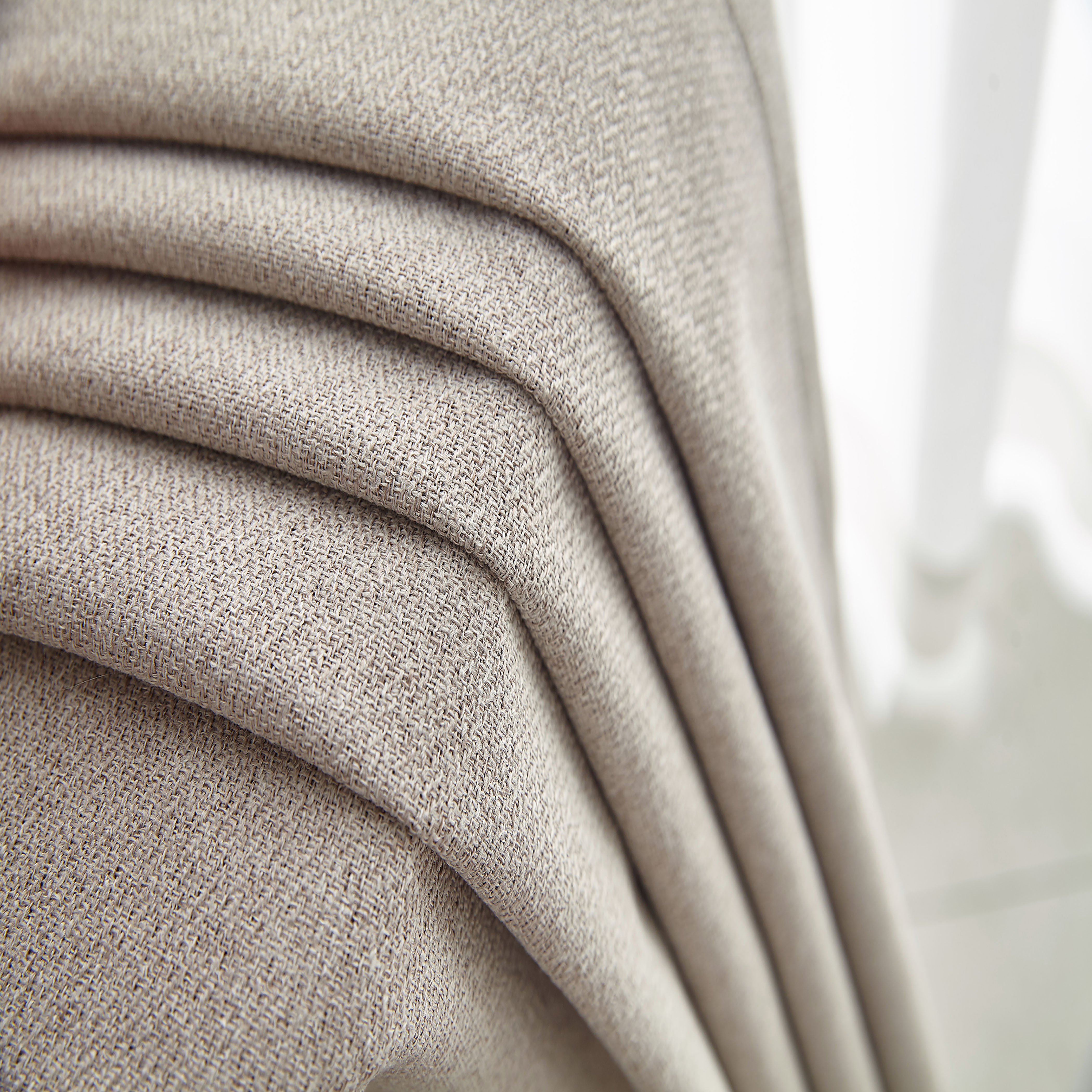 Double sided herringbone linen fabric curtain whole house custom solid color modern simple 2024 living room bay window shading