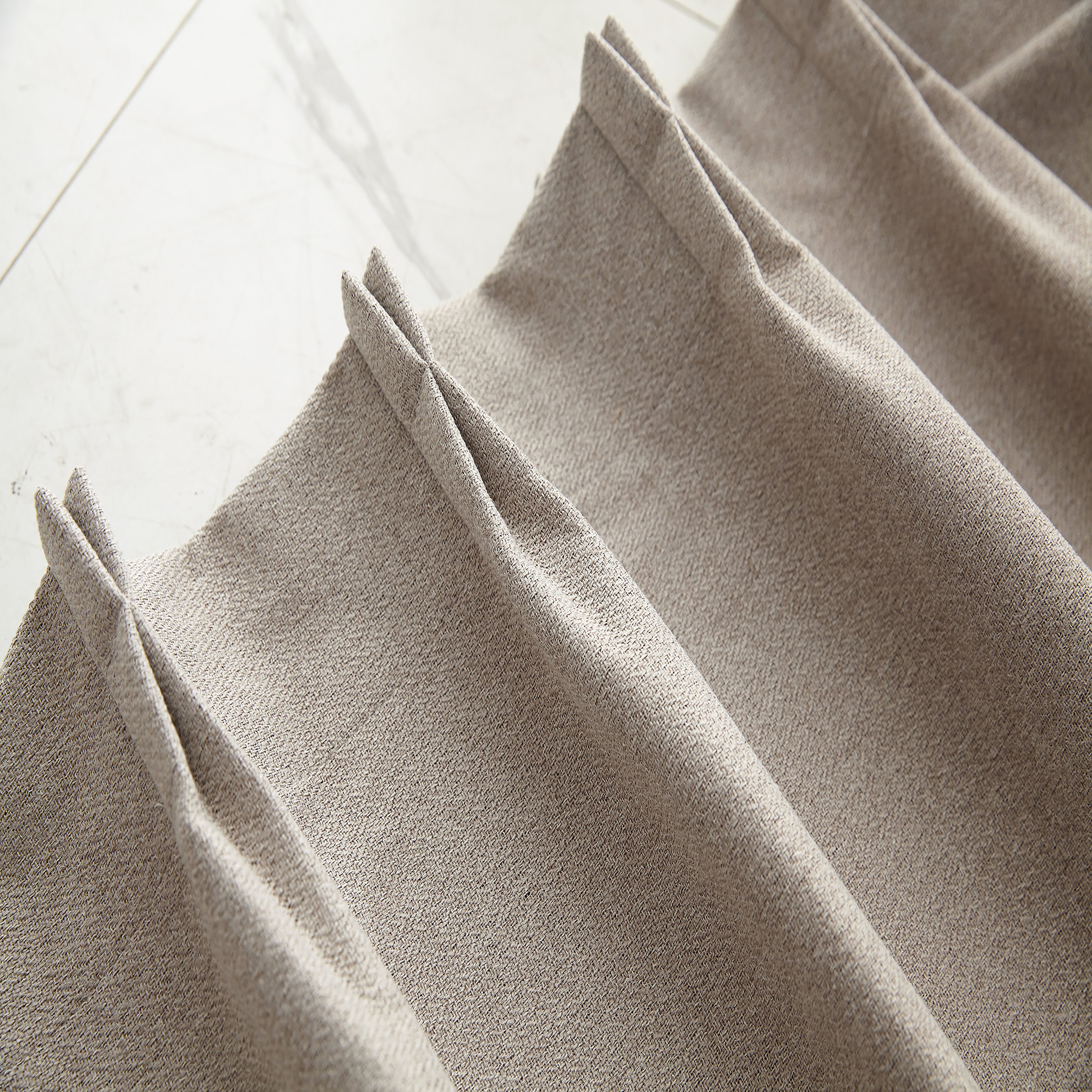Double sided herringbone linen fabric curtain whole house custom solid color modern simple 2024 living room bay window shading