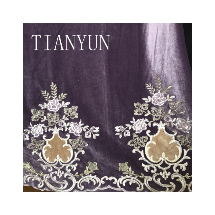 Elegant Curtains Eco-friendly China Manufacturer Tianyun Embroidery Technic Luxury Latest Designs American Velvet Curtains