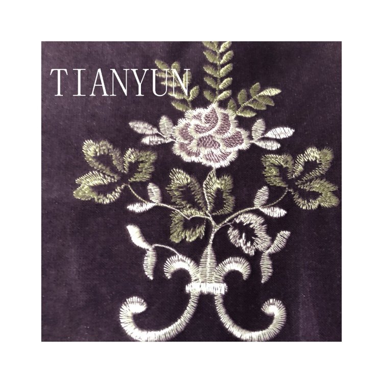 Elegant Curtains Eco-friendly China Manufacturer Tianyun Embroidery Technic Luxury Latest Designs American Velvet Curtains