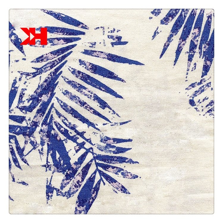 2020 new designs fabrics textiles nice price 70% rayon 30% linen printed fabric for linen dress clothes wholesale