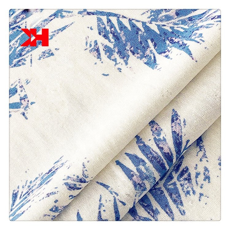 2020 new designs fabrics textiles nice price 70% rayon 30% linen printed fabric for linen dress clothes wholesale