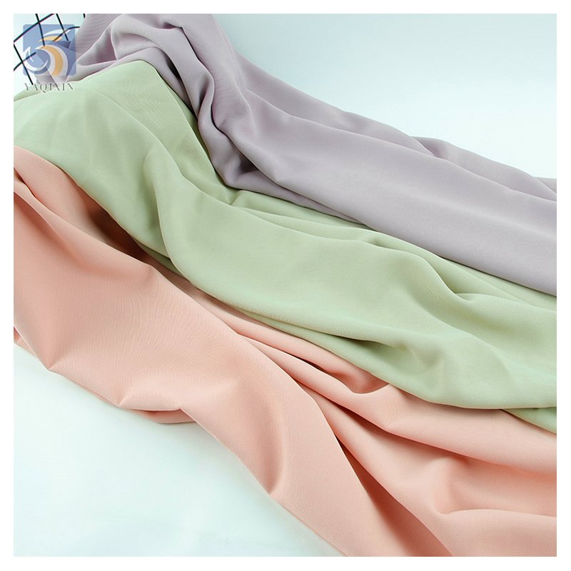 SPH Woven Polyester Double Twill Fabric Lining Chiffon Peacock Twill Fabric Wide Leg Pants Small Suit Fabric for Woman
