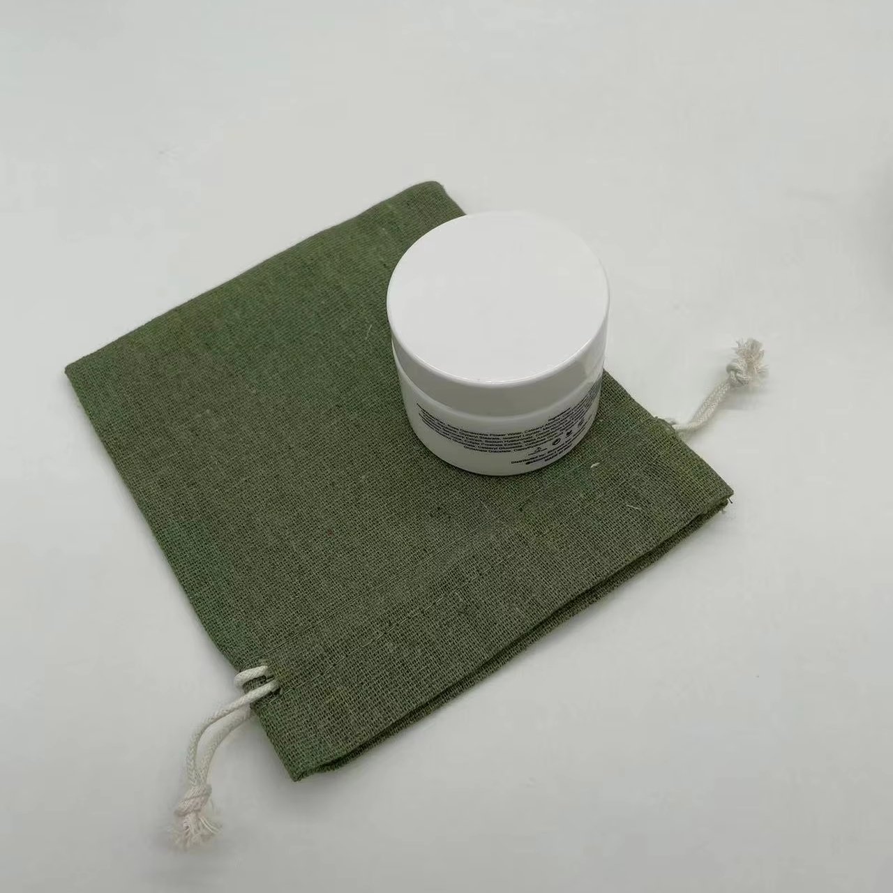 Customized Wholesale Environment Friendly Green Linen Handbag Beach Bag Shopping Foldable Green Bags