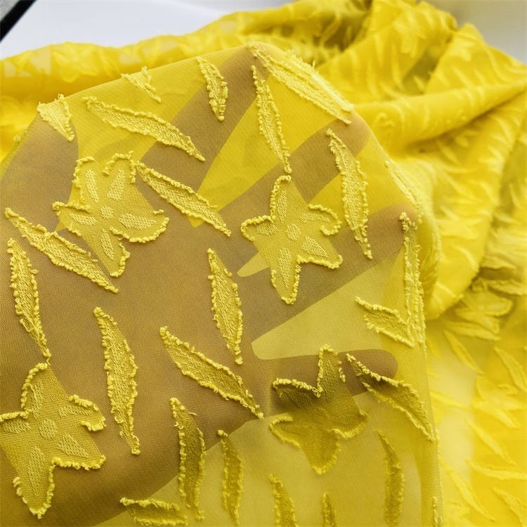 Hot sale wholesale fabric lurex chiffon with lurex stripe jacquard dot jacquard fabrics for garments