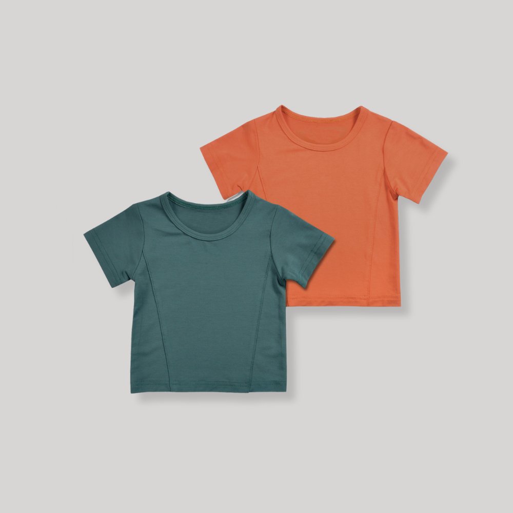 Eco-Friendly Breathable Soft Bamboo Baby T-Shirt Gentle Hypoallergenic Fabric Short Sleeve Unisex Baby T-shirts