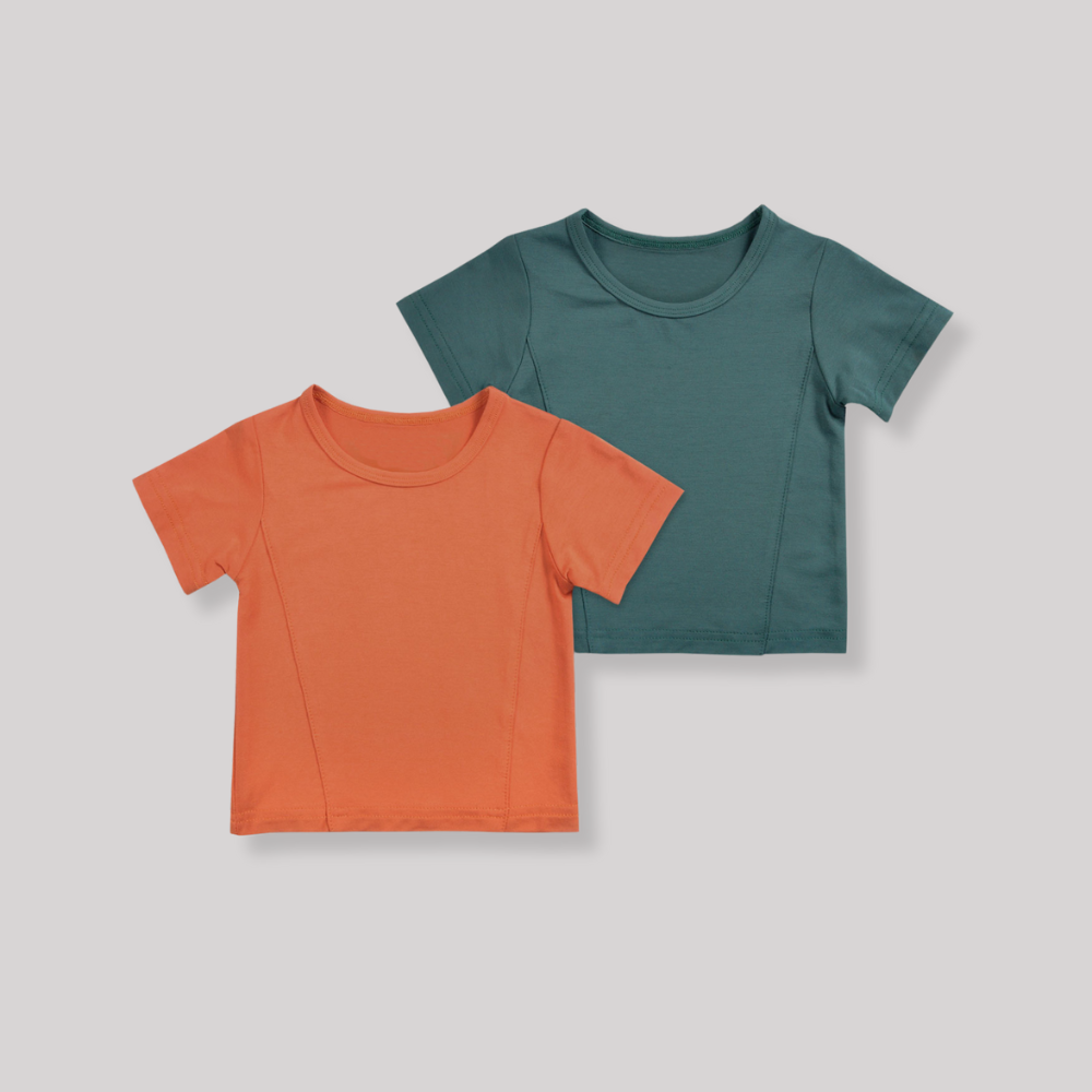 Eco-Friendly Breathable Soft Bamboo Baby T-Shirt Gentle Hypoallergenic Fabric Short Sleeve Unisex Baby T-shirts