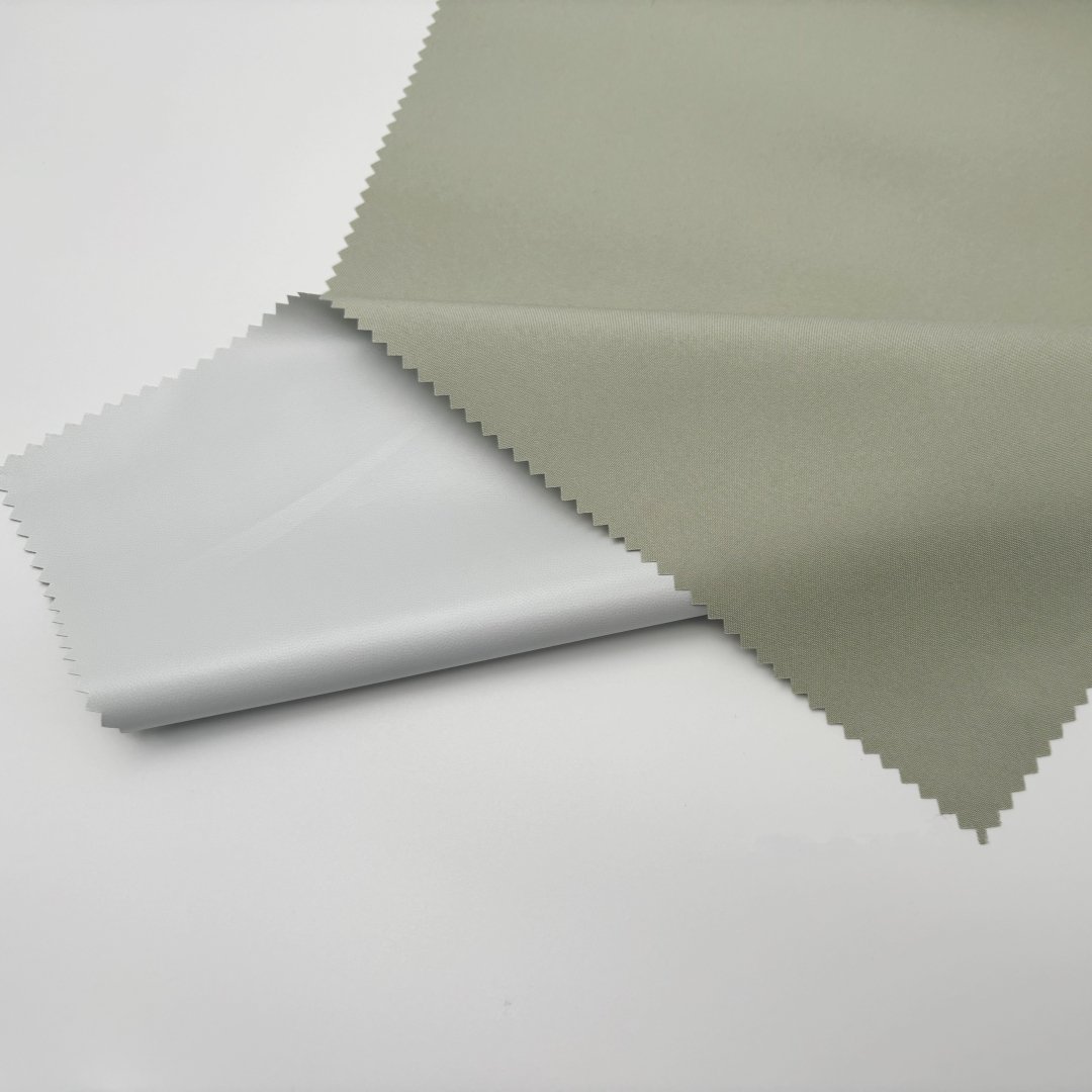 Custom Color 100D 100% Polyester Fabric Stretch Anti-static Fabric With PU Bonded For Garment