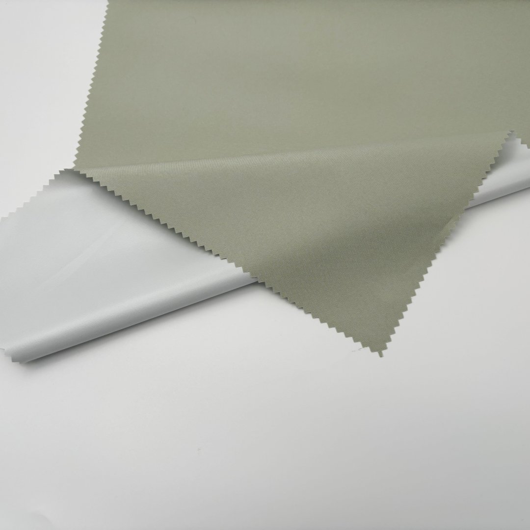 Custom Color 100D 100% Polyester Fabric Stretch Anti-static Fabric With PU Bonded For Garment