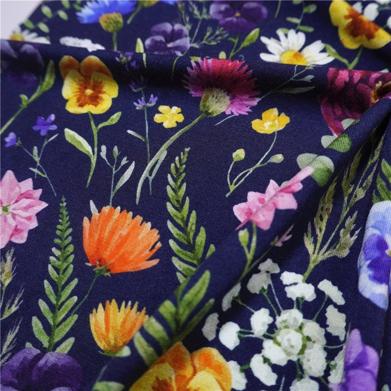 Custom bamboo fiber fabric digital printing 95 bamboo 5 spandex cotton jersey baby bamboo jersey fabric