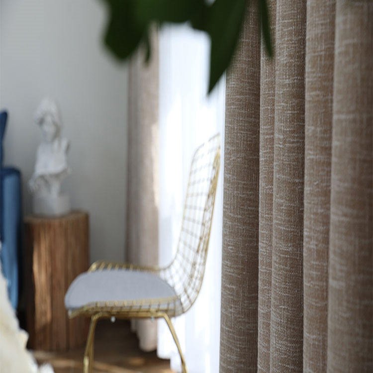 Luxury Classical Hotel Window Curtain Design With Dubai Style Grey Linen Curtain Fabric For Room