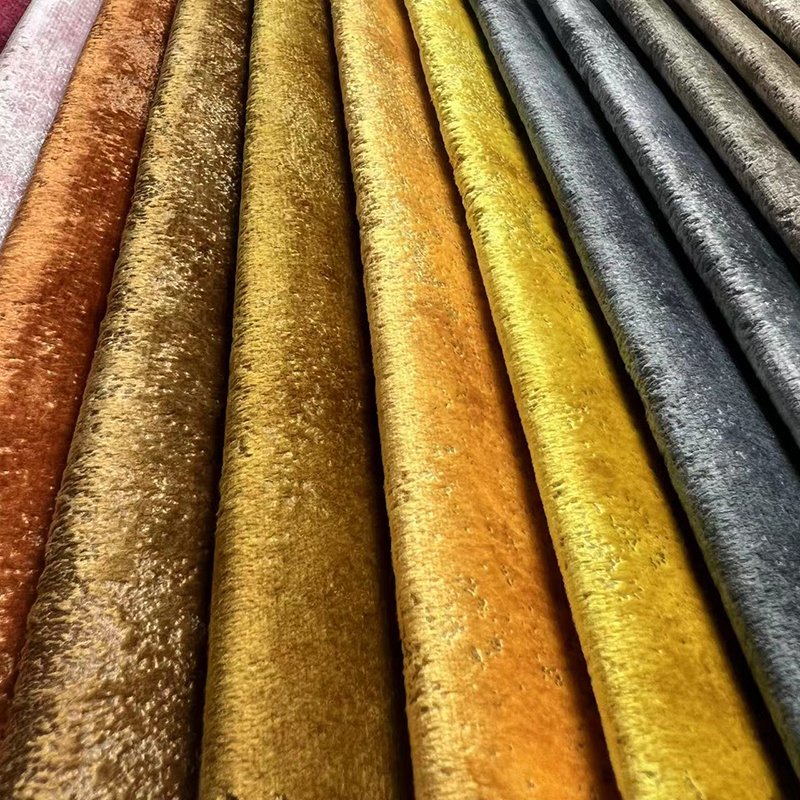 Hot selling 100% polyester upholstery home textiles Comfortable velvet sofa fabric