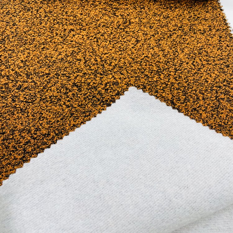 Hot-selling rich-colored polyester linen fabric circular yarn knitted loop fleece fabric for furniture chair