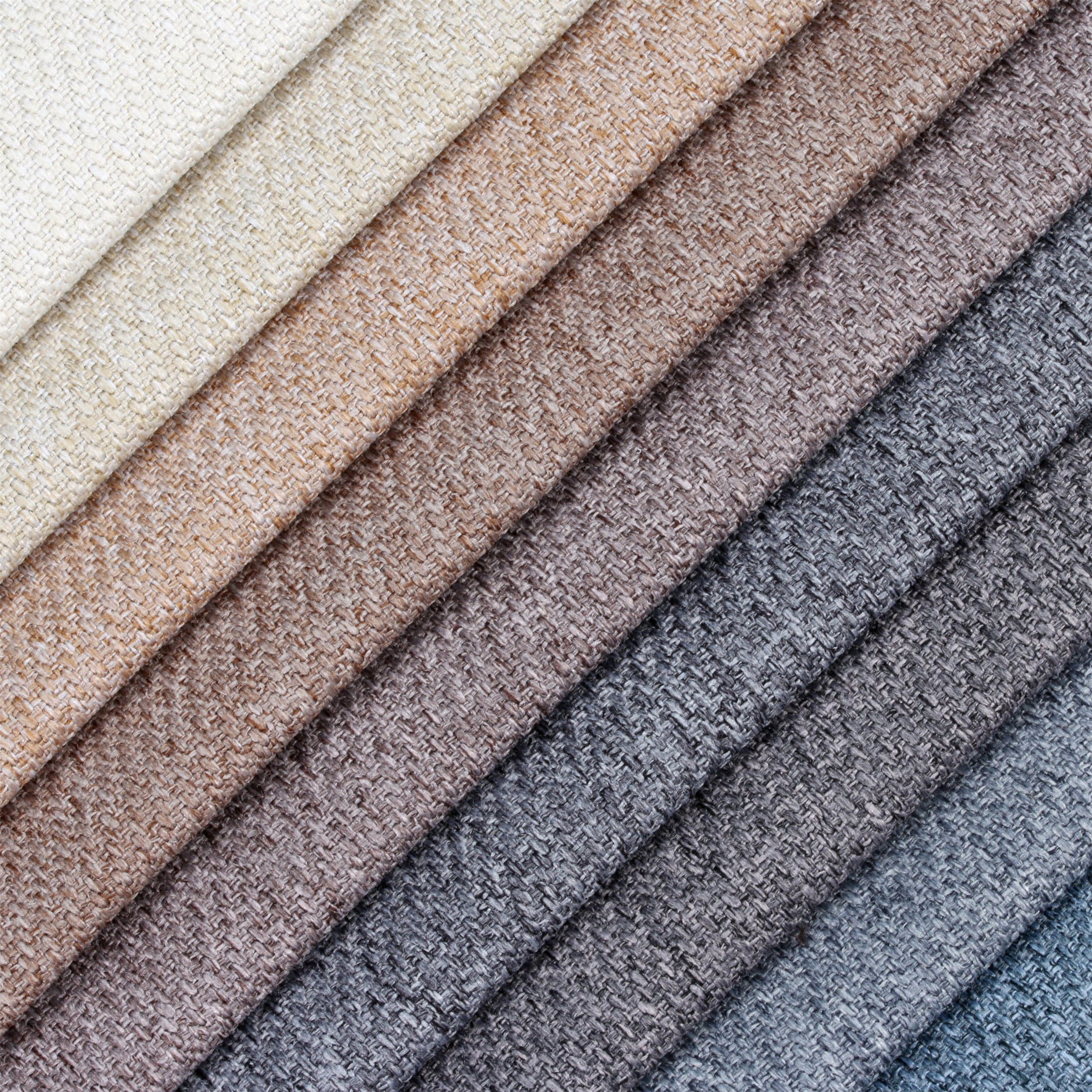 Upholstery sofa fabric Wholesale Cheap Faux Linen Sofa Fabric Polyester Plain Furniture Fabric