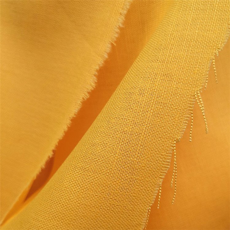 Stock 65% linen 35% cotton mixed fabric for table fabric