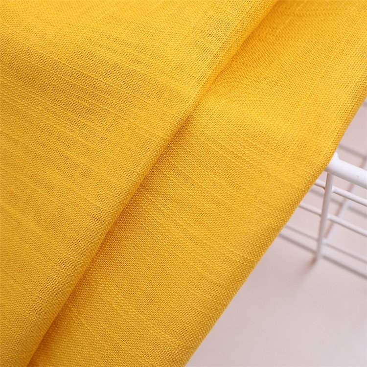 Stock 65% linen 35% cotton mixed fabric for table fabric