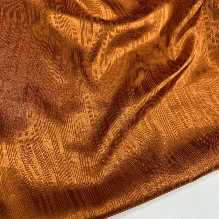 Brazil style elegant woven 97% polyester 3% spandex jacquard floral stretch satin fabric for dress